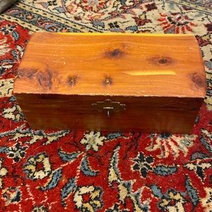 Vintage wooden Cedar craft box